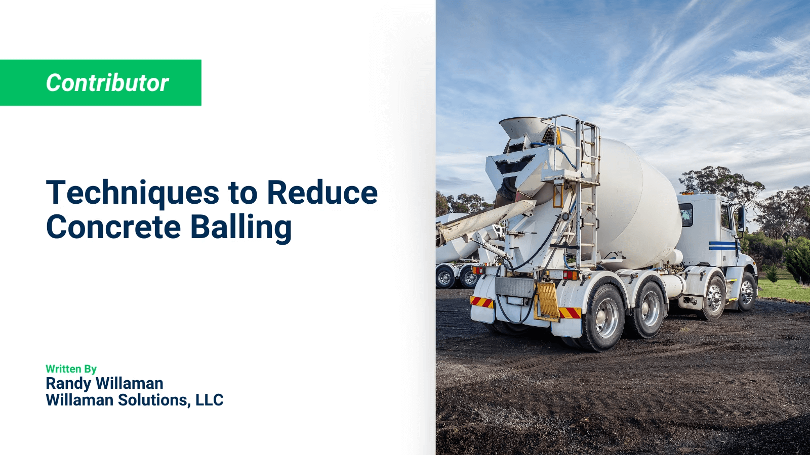 Reducing Concrete Balling | Production Expert Randy Willaman