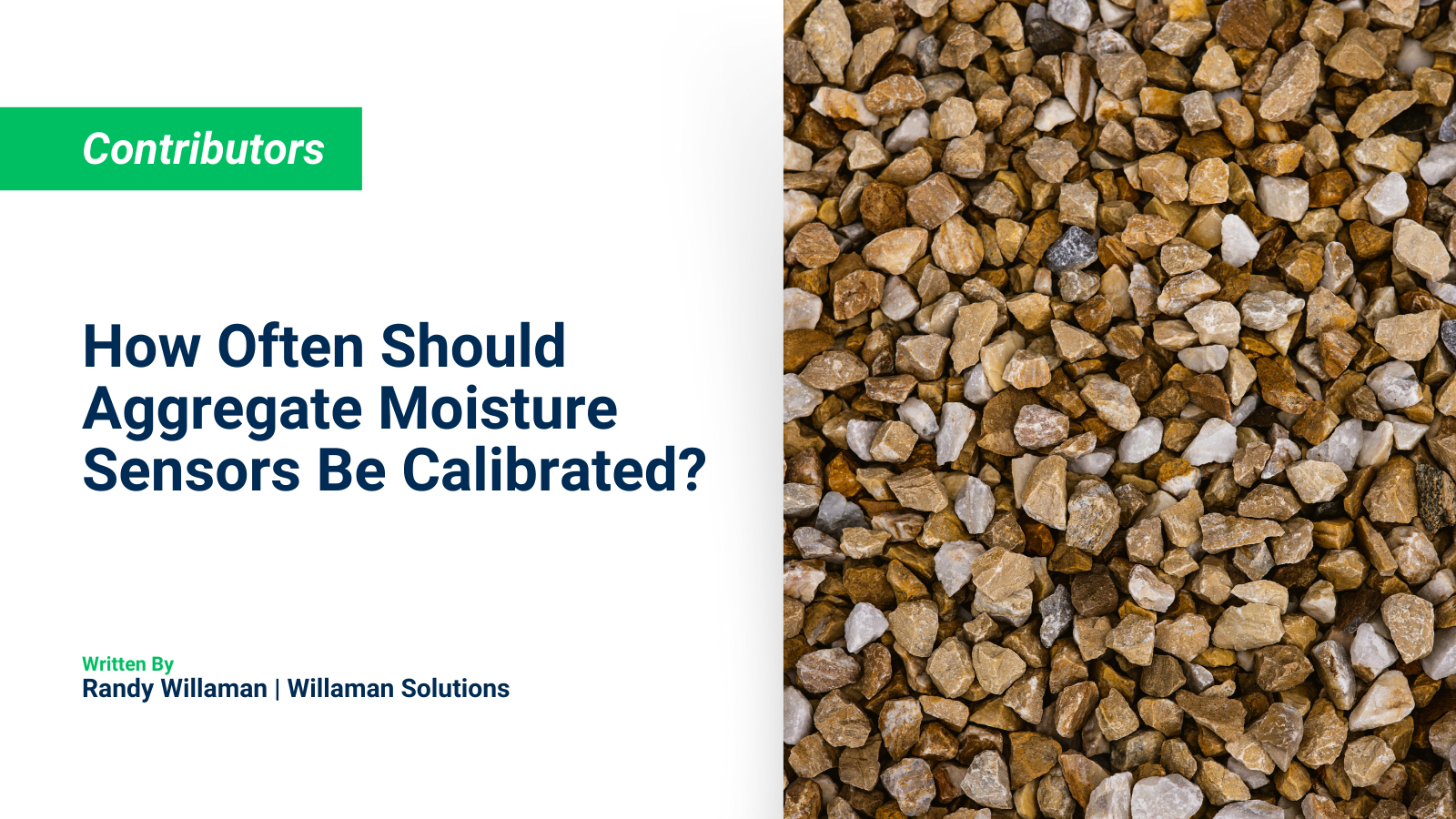 How Often Should Aggregate Moisture Sensors Be Calibrated?