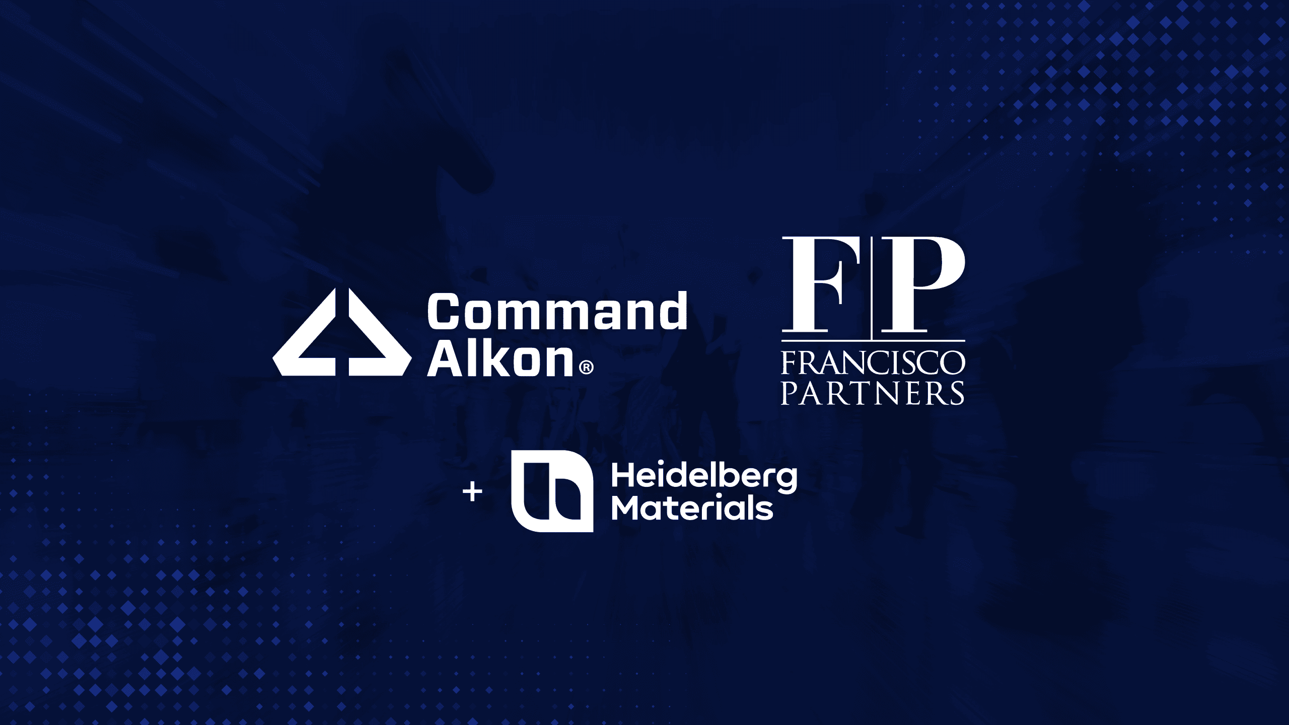 Command Alkon, Francisco Partners, and Heidelberg Materials Logos